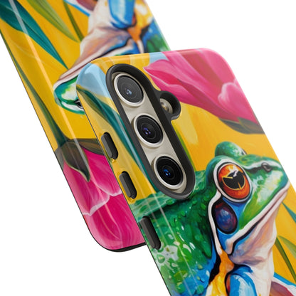 Vibrant Frog & Tropical Flowers - Samsung Galaxy Case - BOGO Cases
