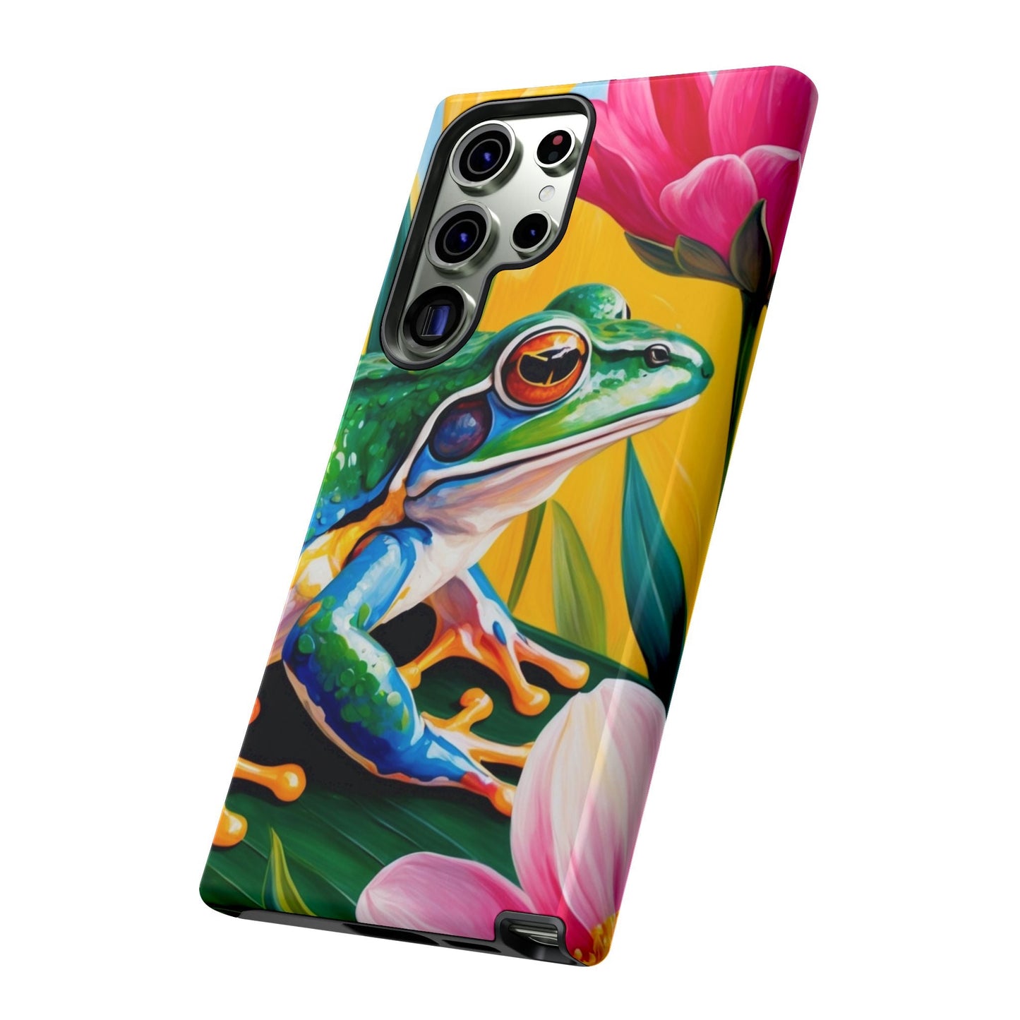 Vibrant Frog & Tropical Flowers - Samsung Galaxy Case - BOGO Cases
