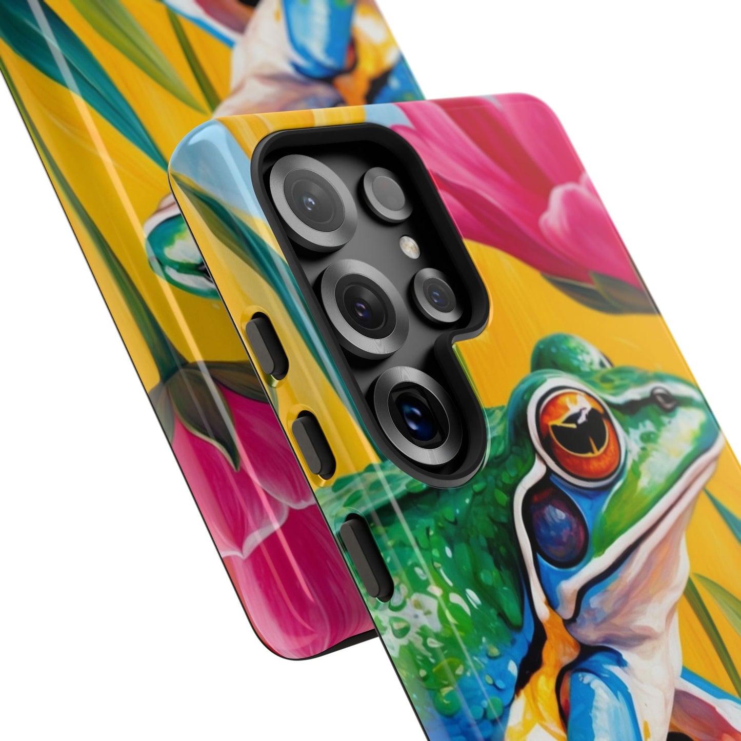 Vibrant Frog & Tropical Flowers - Samsung Galaxy Case - BOGO Cases