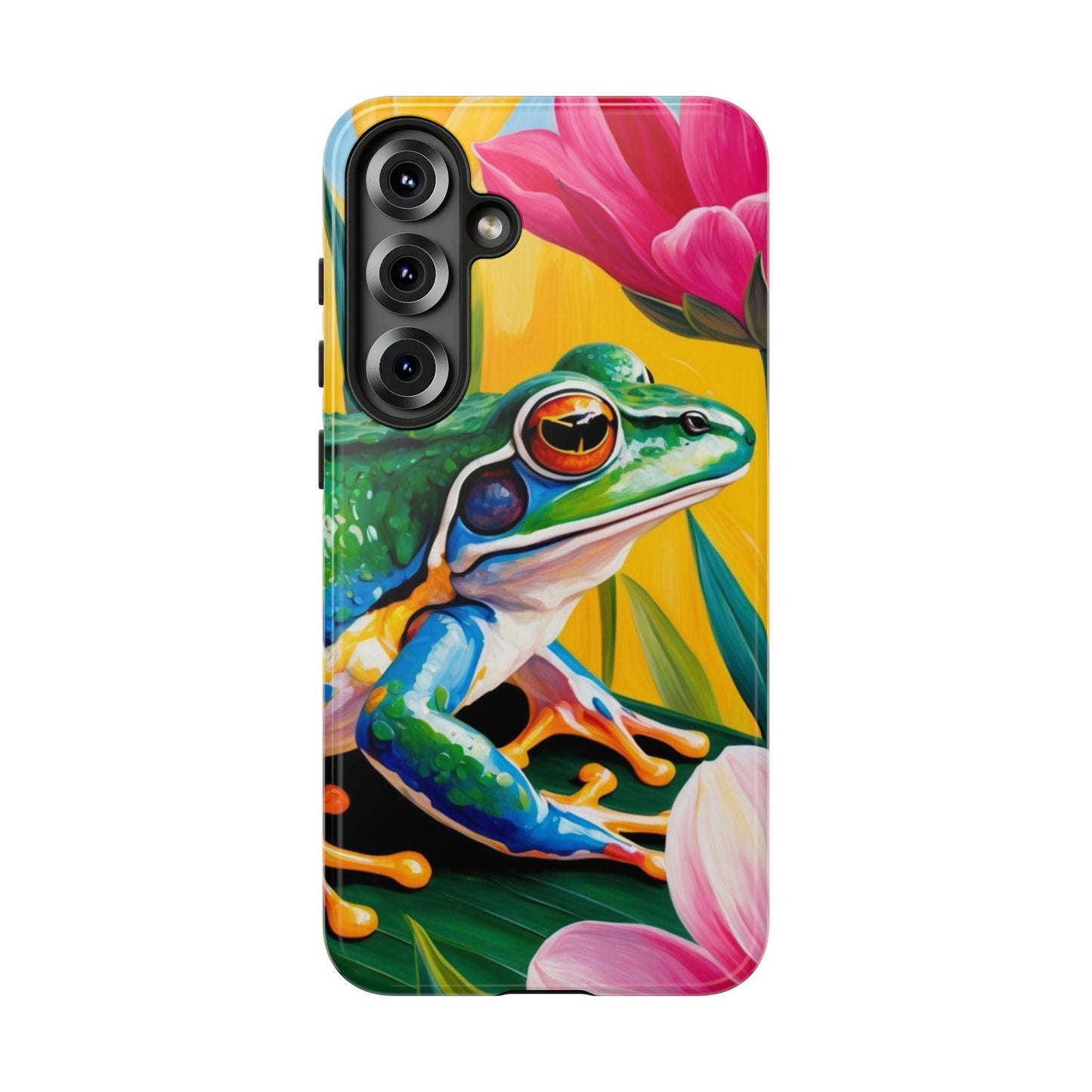 Vibrant Frog & Tropical Flowers - Samsung Galaxy Case - BOGO Cases