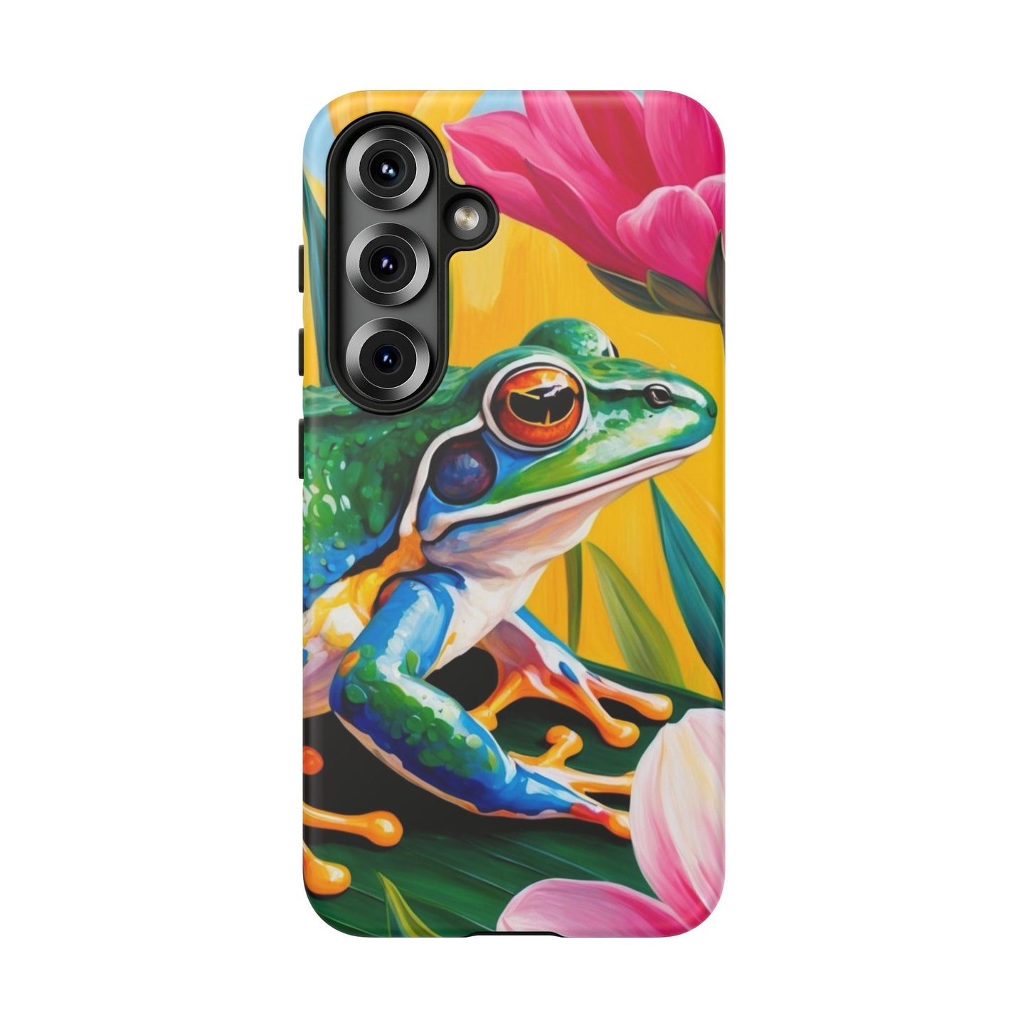 Vibrant Frog & Tropical Flowers - Samsung Galaxy Case - BOGO Cases