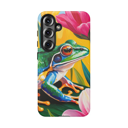 Vibrant Frog & Tropical Flowers - Samsung Galaxy Case - BOGO Cases