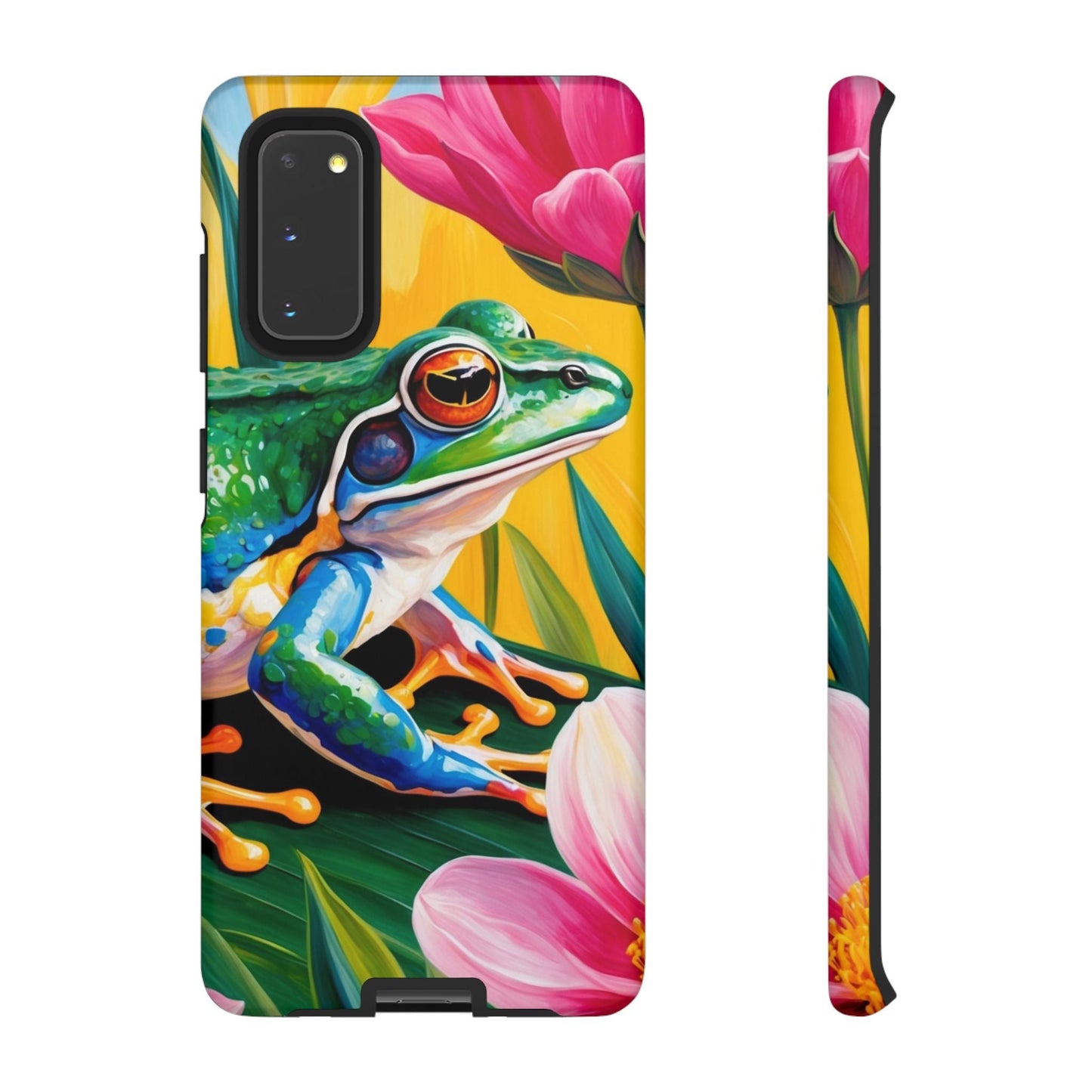 Vibrant Frog & Tropical Flowers - Samsung Galaxy Case - BOGO Cases