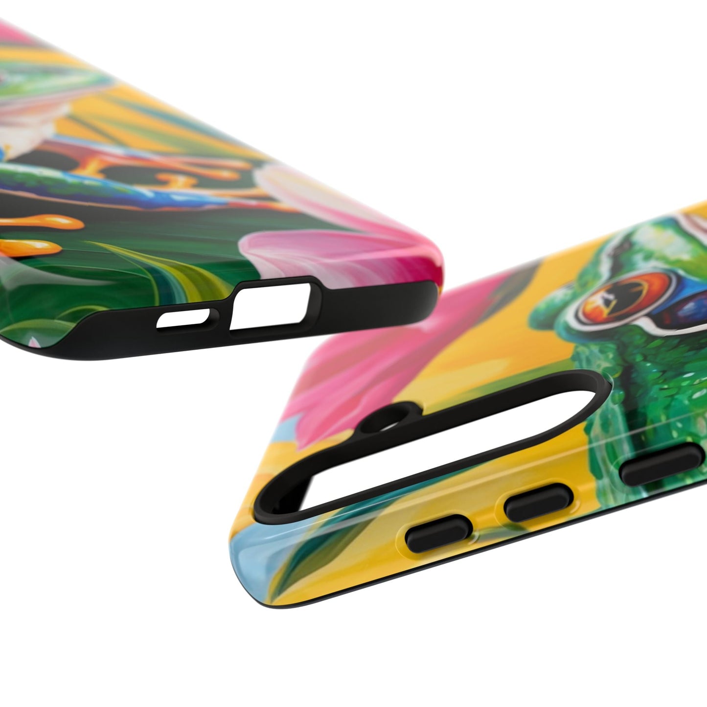 Vibrant Frog & Tropical Flowers - Samsung Galaxy Case - BOGO Cases