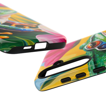 Vibrant Frog & Tropical Flowers - Samsung Galaxy Case - BOGO Cases
