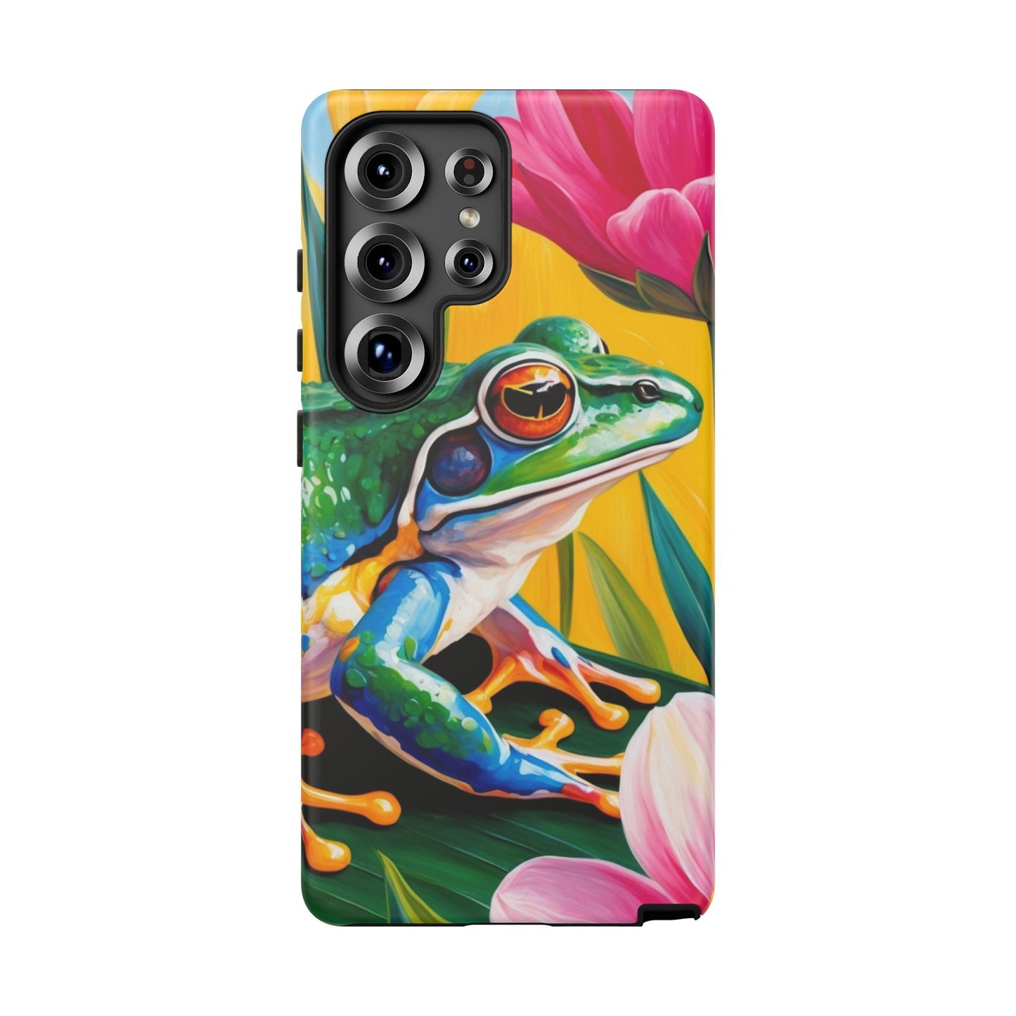 Vibrant Frog & Tropical Flowers - Samsung Galaxy Case - BOGO Cases