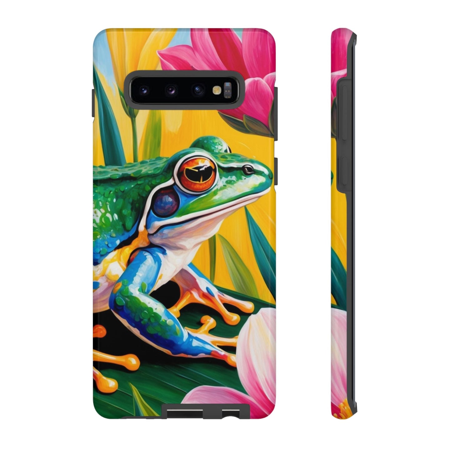Vibrant Frog & Tropical Flowers - Samsung Galaxy Case - BOGO Cases