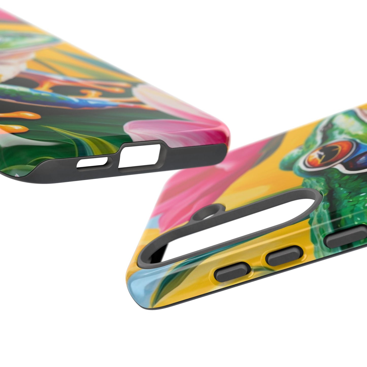 Vibrant Frog & Tropical Flowers - Samsung Galaxy Case - BOGO Cases