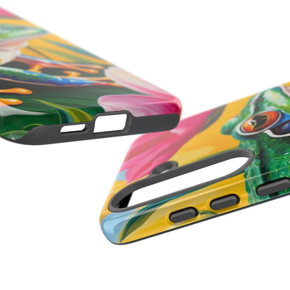 Vibrant Frog & Tropical Flowers - Samsung Galaxy Case - BOGO Cases