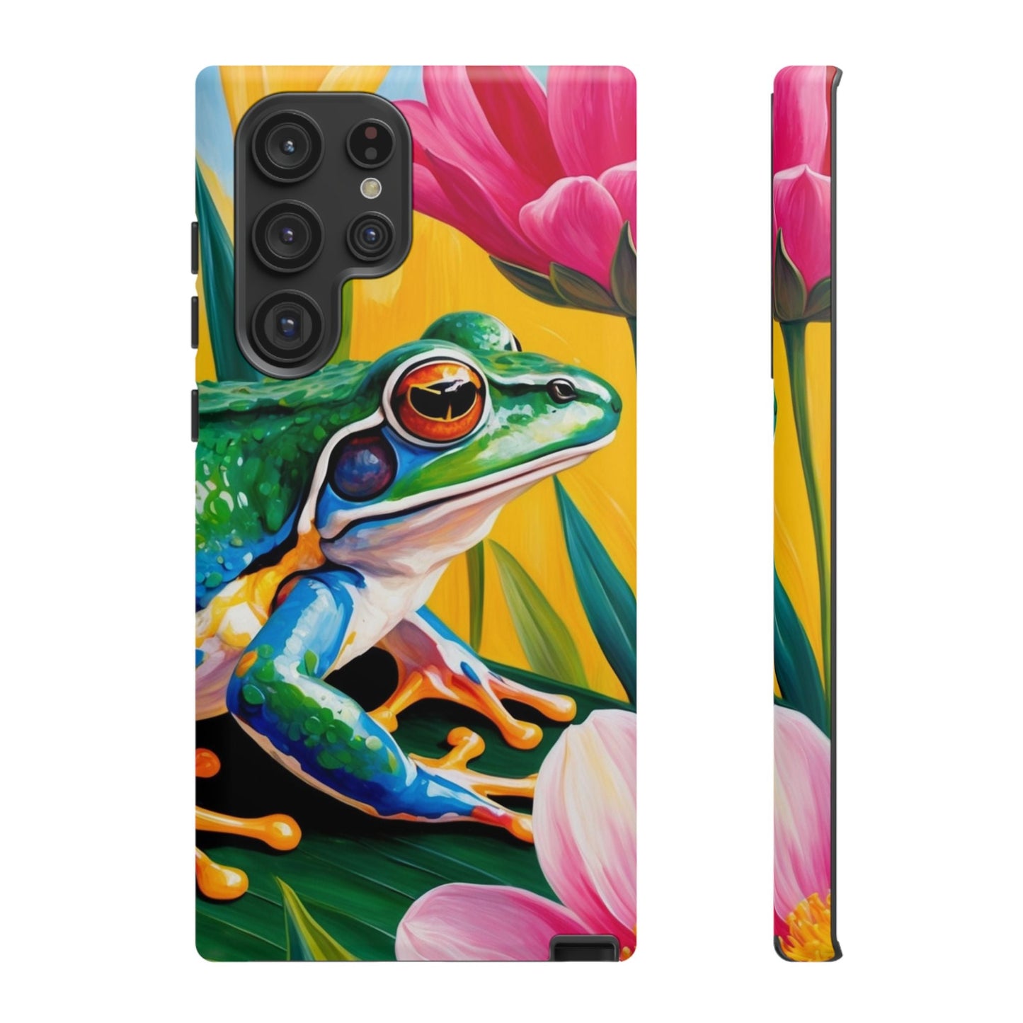 Vibrant Frog & Tropical Flowers - Samsung Galaxy Case - BOGO Cases