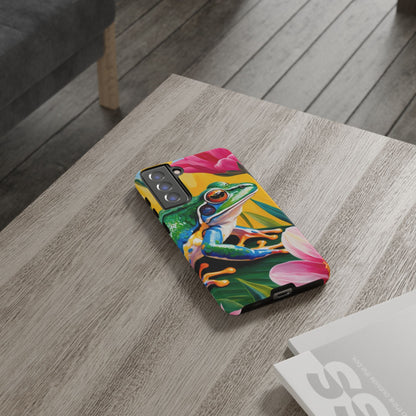Vibrant Frog & Tropical Flowers - Samsung Galaxy Case - BOGO Cases