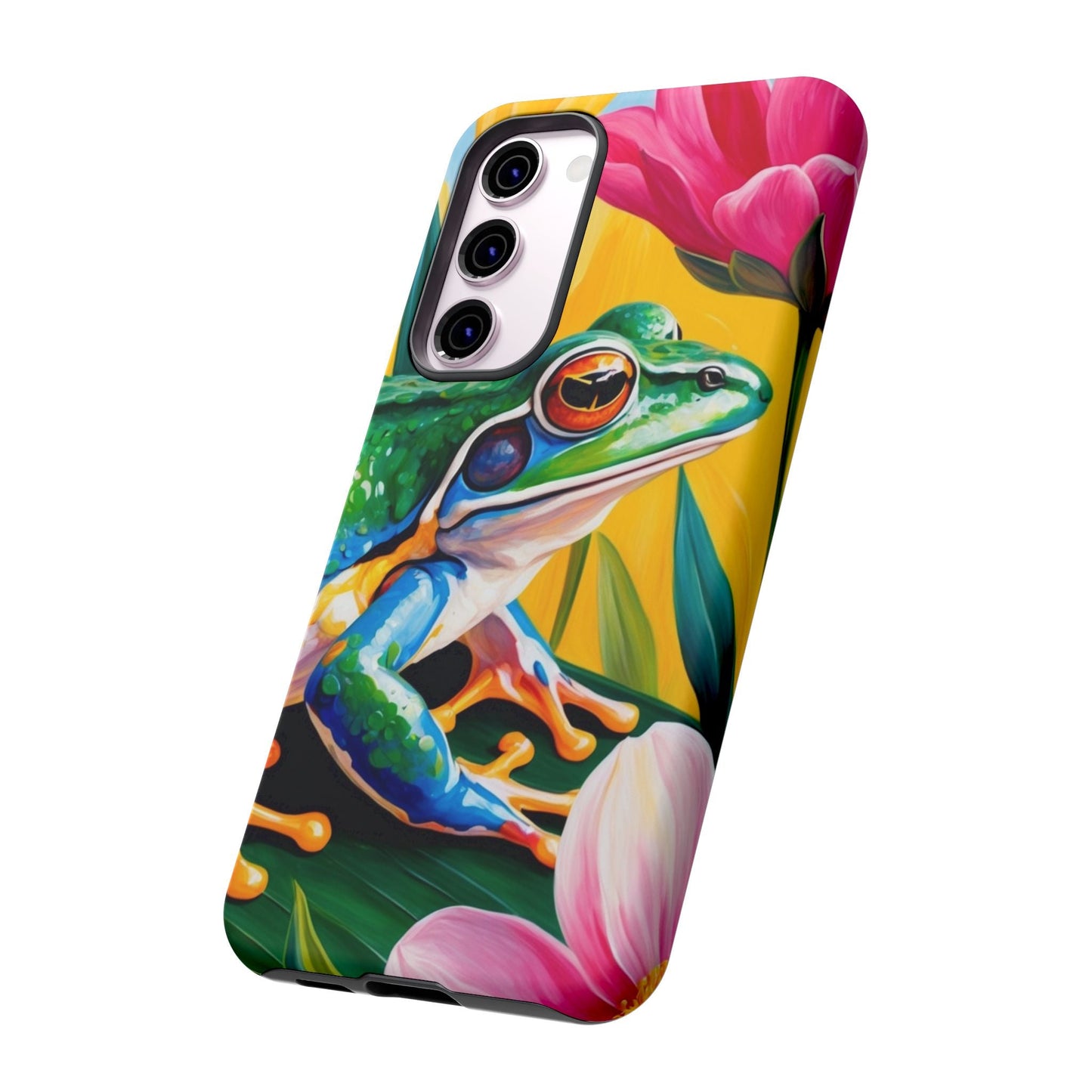 Vibrant Frog & Tropical Flowers - Samsung Galaxy Case - BOGO Cases