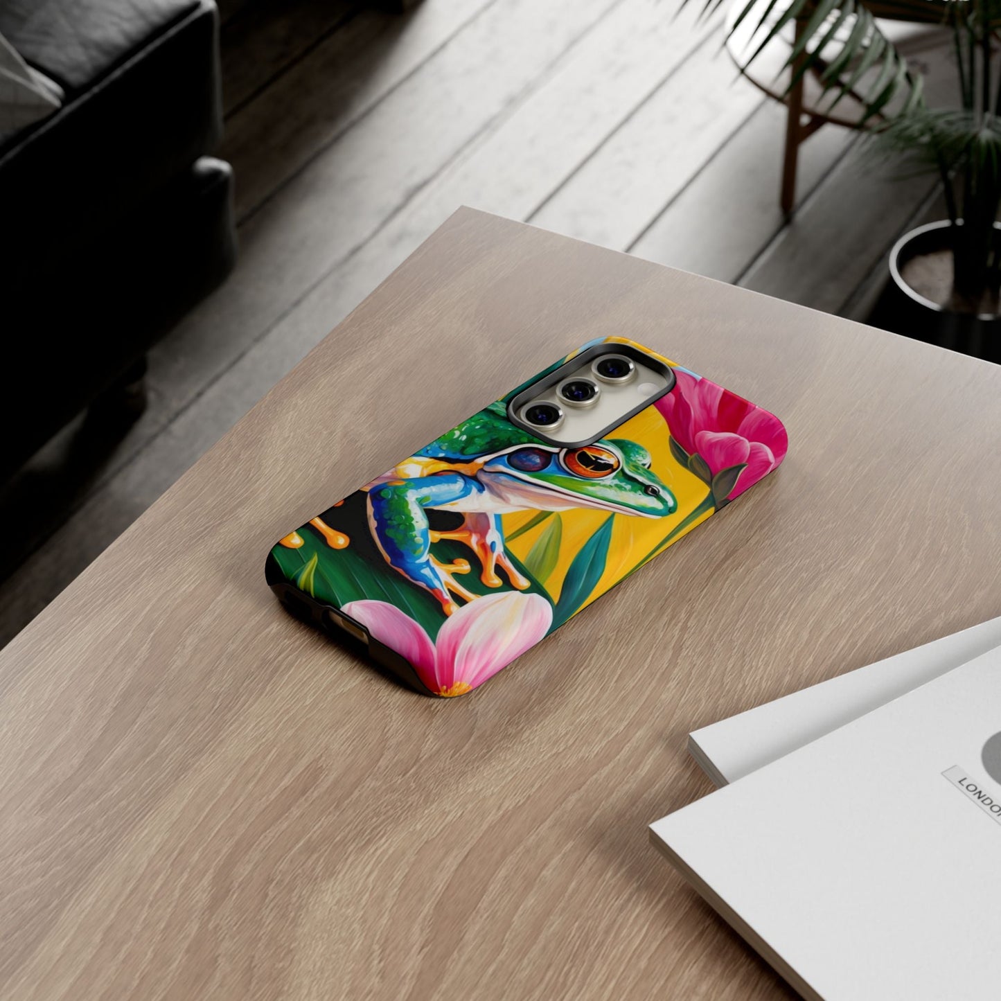Vibrant Frog & Tropical Flowers - Samsung Galaxy Case - BOGO Cases