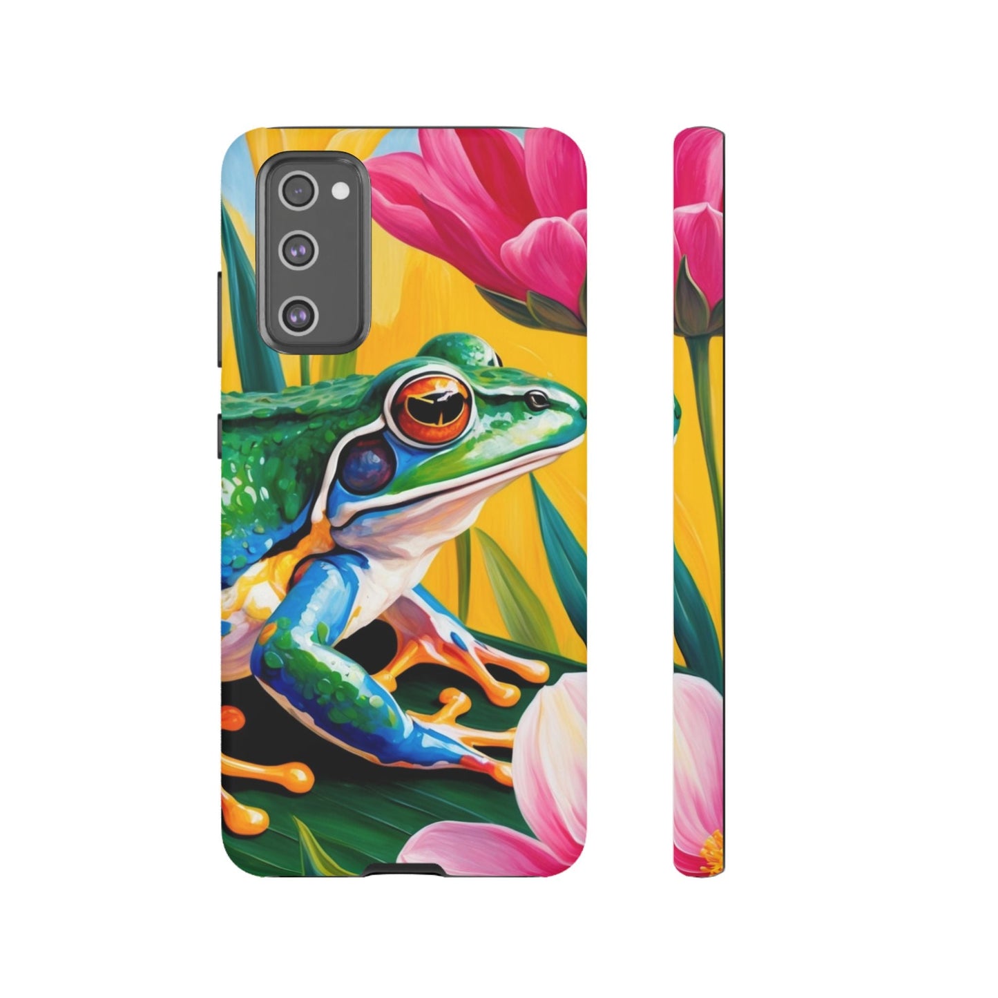 Vibrant Frog & Tropical Flowers - Samsung Galaxy Case - BOGO Cases