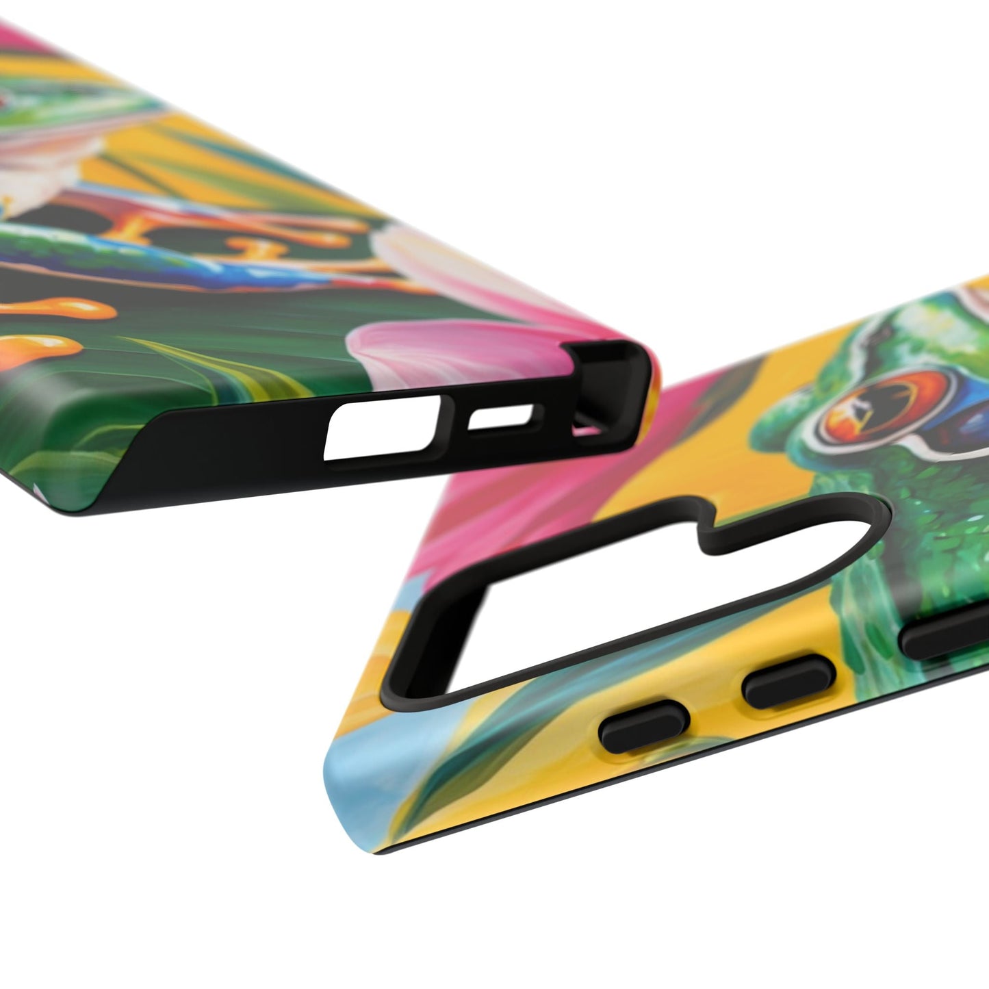 Vibrant Frog & Tropical Flowers - Samsung Galaxy Case - BOGO Cases