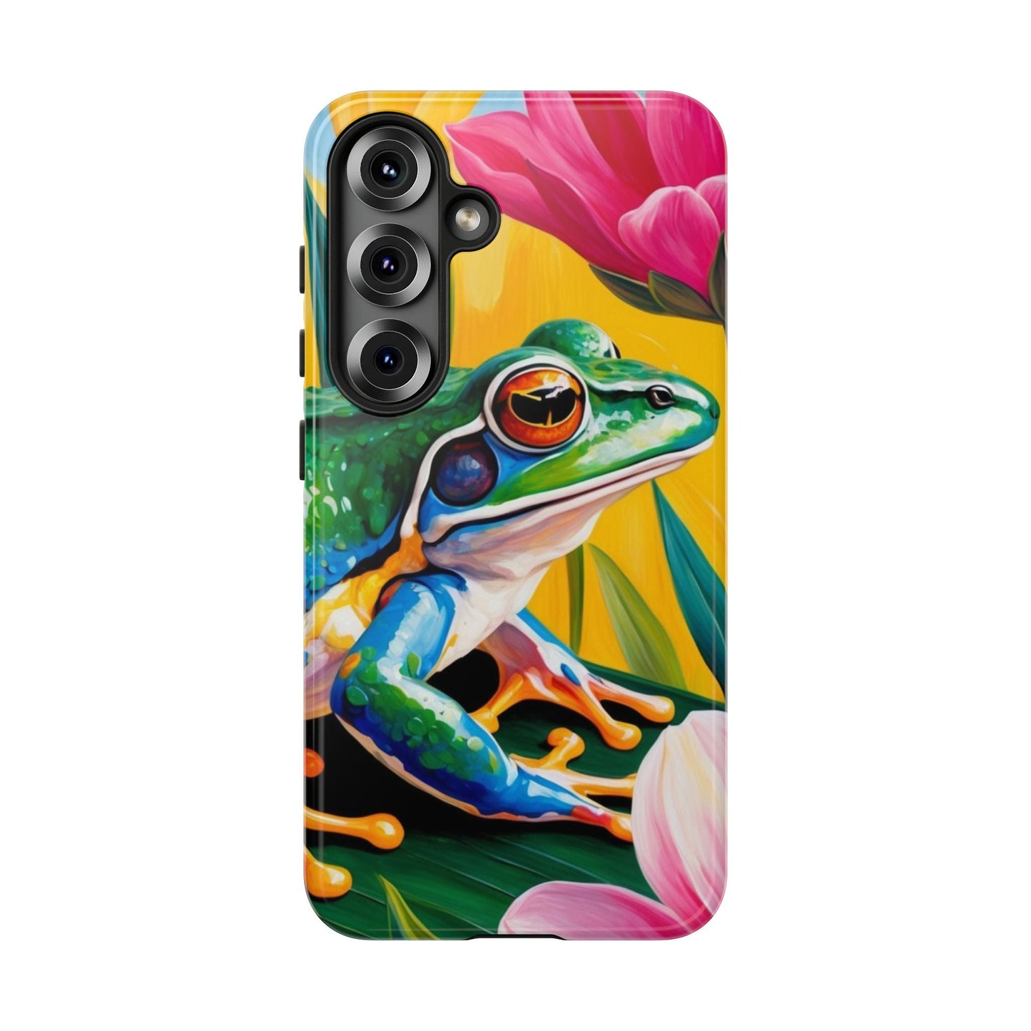 Vibrant Frog & Tropical Flowers - Samsung Galaxy Case - BOGO Cases