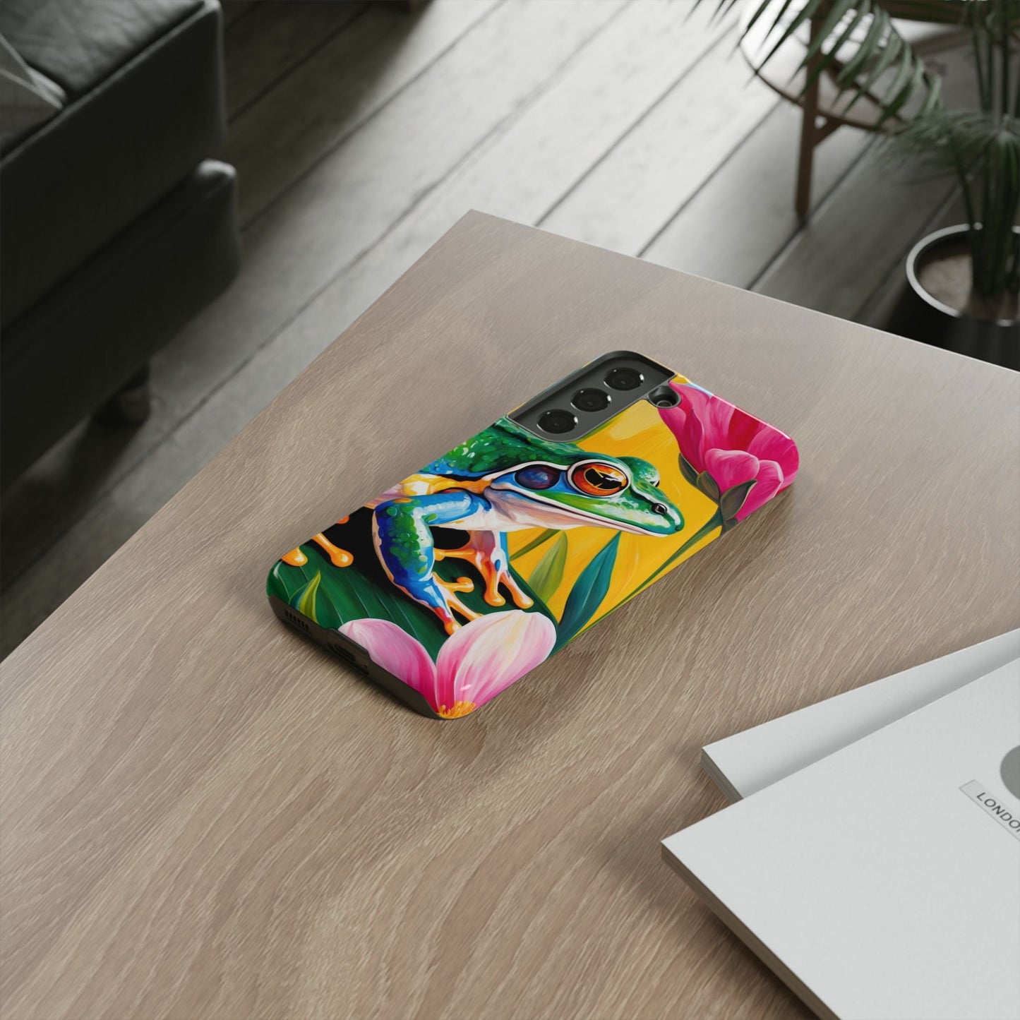 Vibrant Frog & Tropical Flowers - Samsung Galaxy Case - BOGO Cases