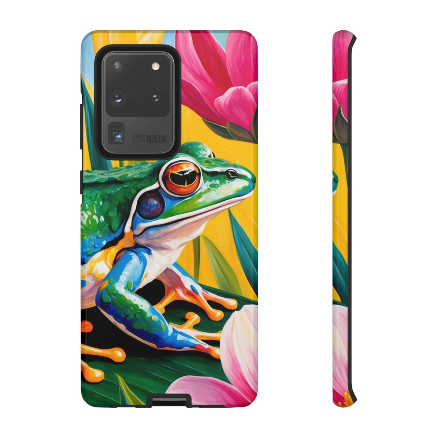 Vibrant Frog & Tropical Flowers - Samsung Galaxy Case - BOGO Cases