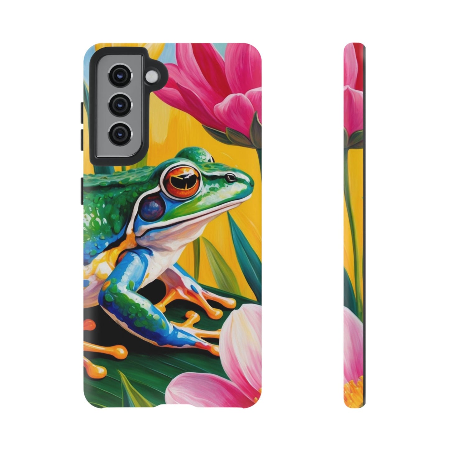 Vibrant Frog & Tropical Flowers - Samsung Galaxy Case - BOGO Cases