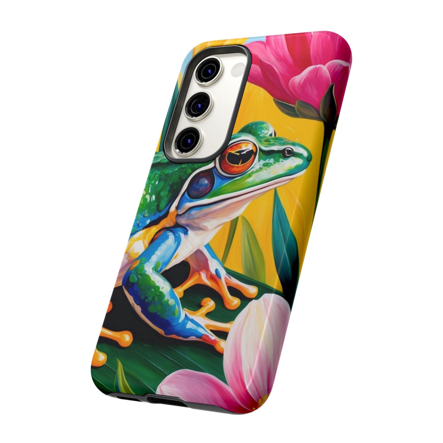 Vibrant Frog & Tropical Flowers - Samsung Galaxy Case - BOGO Cases