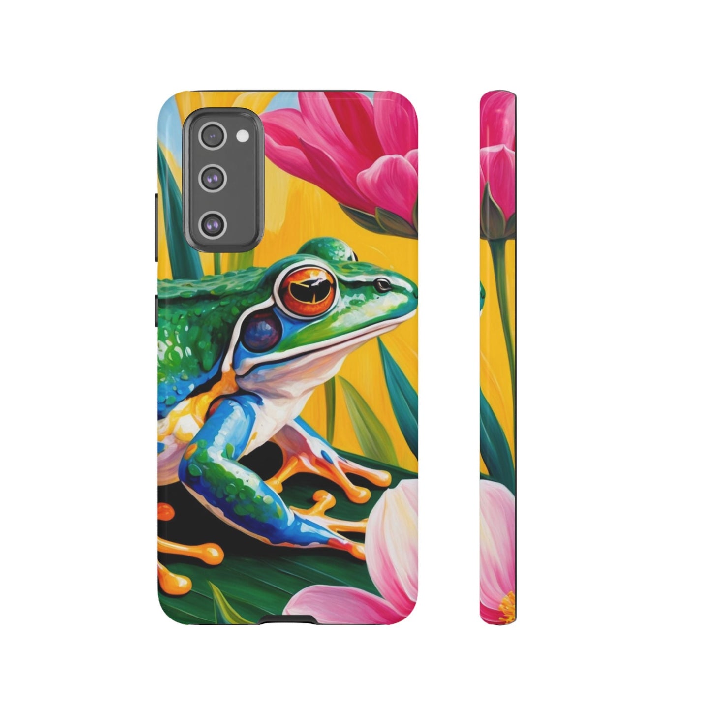 Vibrant Frog & Tropical Flowers - Samsung Galaxy Case - BOGO Cases