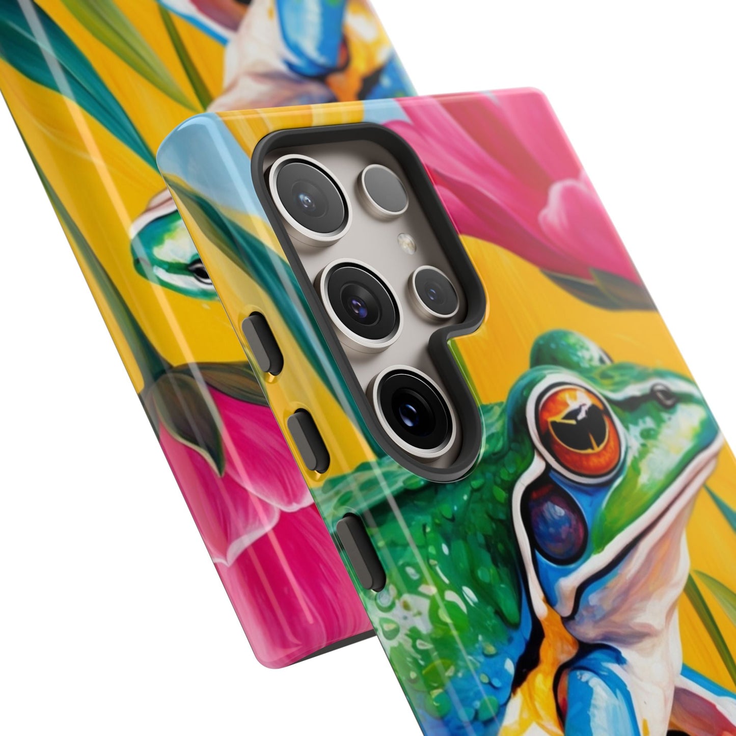 Vibrant Frog & Tropical Flowers - Samsung Galaxy Case - BOGO Cases