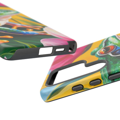 Vibrant Frog & Tropical Flowers - Samsung Galaxy Case - BOGO Cases