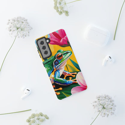 Vibrant Frog & Tropical Flowers - Samsung Galaxy Case - BOGO Cases
