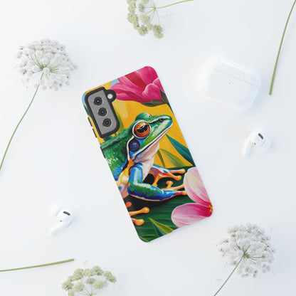 Vibrant Frog & Tropical Flowers - Samsung Galaxy Case - BOGO Cases