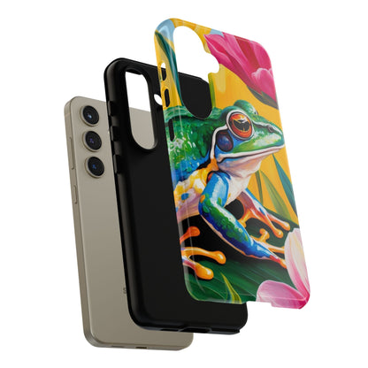 Vibrant Frog & Tropical Flowers - Samsung Galaxy Case - BOGO Cases