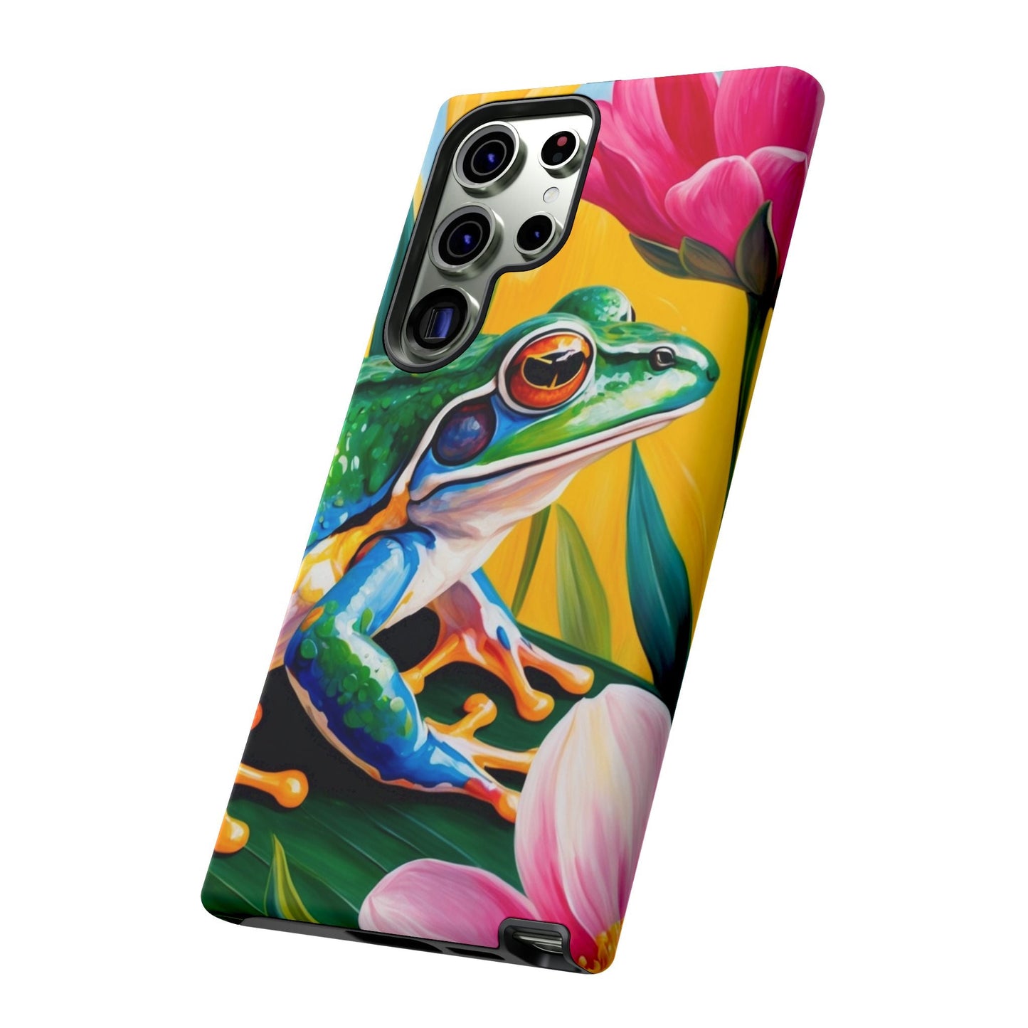 Vibrant Frog & Tropical Flowers - Samsung Galaxy Case - BOGO Cases