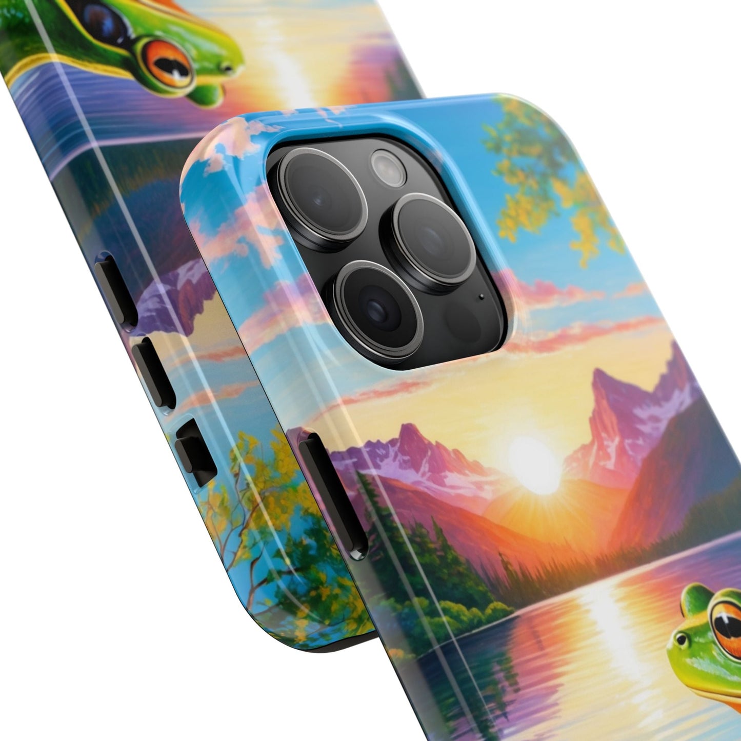 Vibrant Mountain Sunset Frog - iPhone Series Case - BOGO Cases