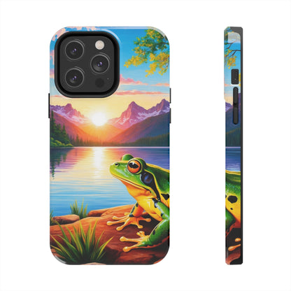 Vibrant Mountain Sunset Frog - iPhone Series Case - BOGO Cases