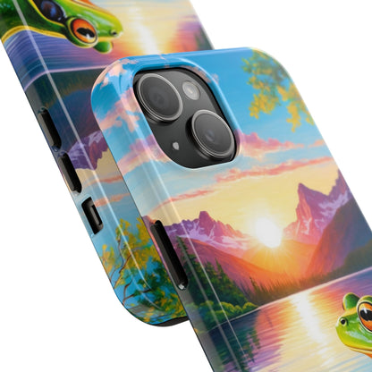 Vibrant Mountain Sunset Frog - iPhone Series Case - BOGO Cases