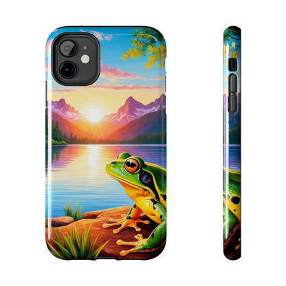 Vibrant Mountain Sunset Frog - iPhone Series Case - BOGO Cases
