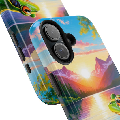 Vibrant Mountain Sunset Frog - iPhone Series Case - BOGO Cases