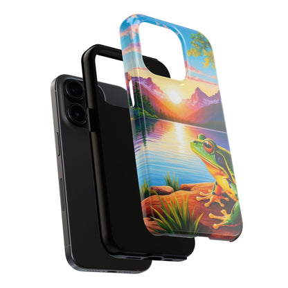 Vibrant Mountain Sunset Frog - iPhone Series Case - BOGO Cases