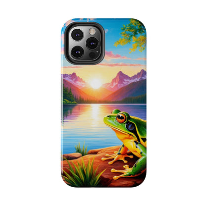Vibrant Mountain Sunset Frog - iPhone Series Case - BOGO Cases