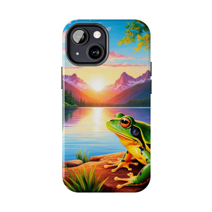 Vibrant Mountain Sunset Frog - iPhone Series Case - BOGO Cases