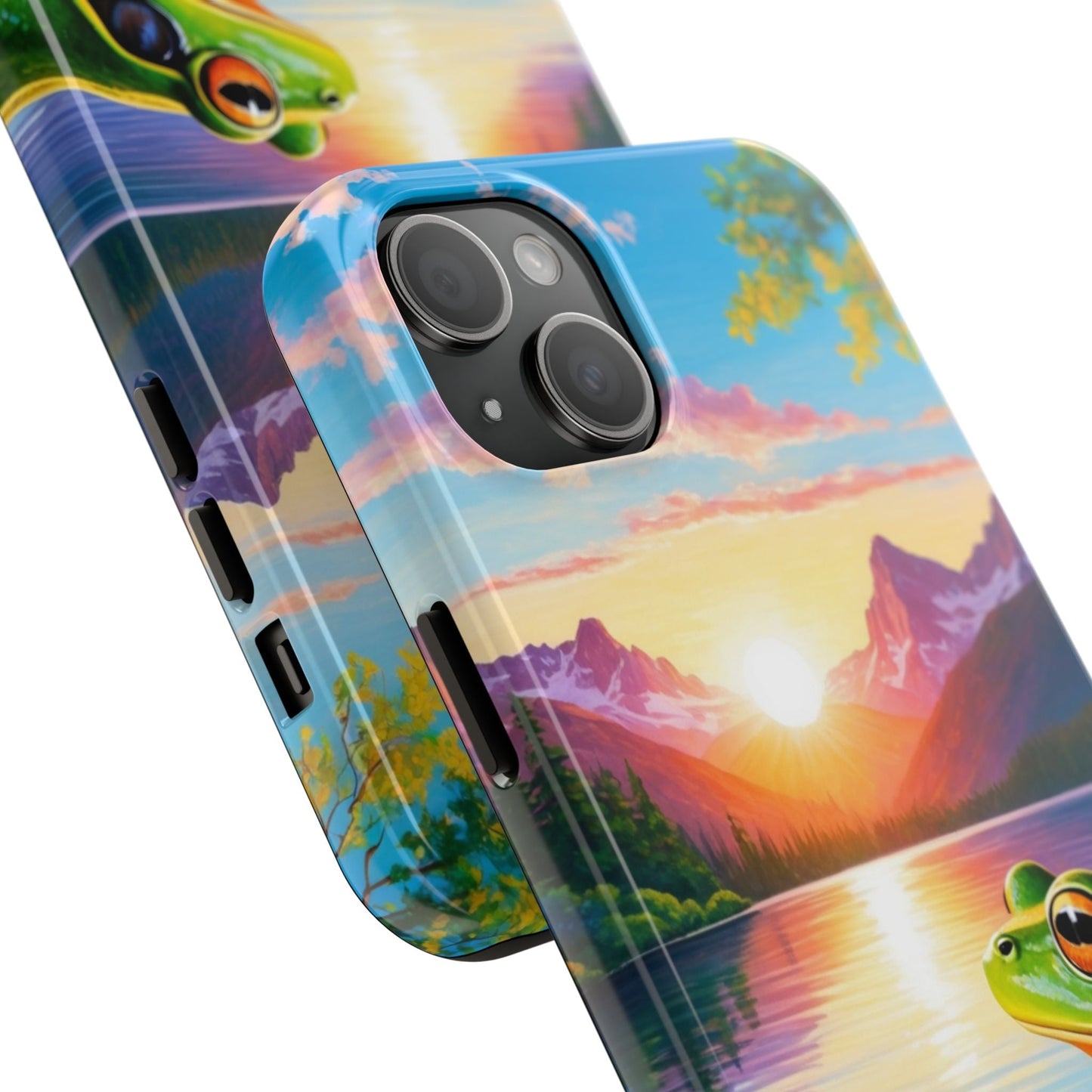 Vibrant Mountain Sunset Frog - iPhone Series Case - BOGO Cases