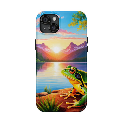 Vibrant Mountain Sunset Frog - iPhone Series Case - BOGO Cases