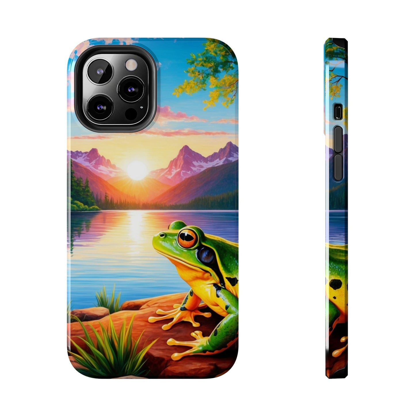 Vibrant Mountain Sunset Frog - iPhone Series Case - BOGO Cases