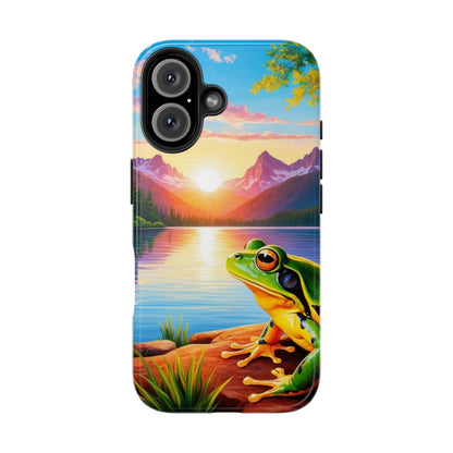 Vibrant Mountain Sunset Frog - iPhone Series Case - BOGO Cases