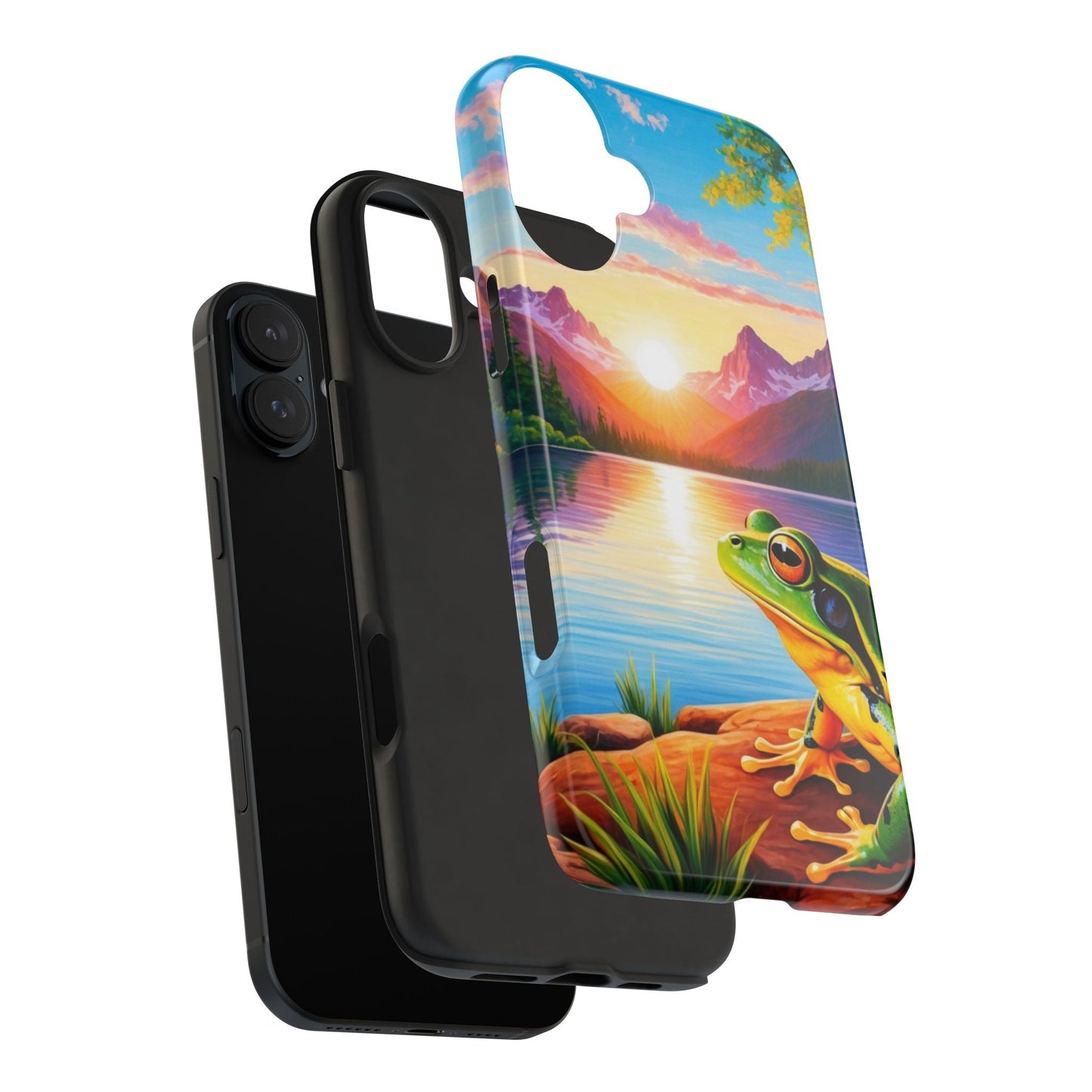 Vibrant Mountain Sunset Frog - iPhone Series Case - BOGO Cases