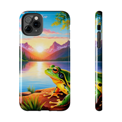 Vibrant Mountain Sunset Frog - iPhone Series Case - BOGO Cases