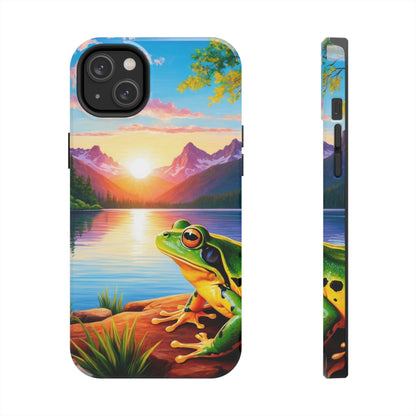 Vibrant Mountain Sunset Frog - iPhone Series Case - BOGO Cases