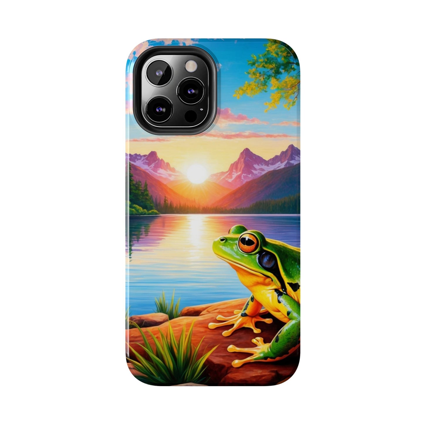 Vibrant Mountain Sunset Frog - iPhone Series Case - BOGO Cases