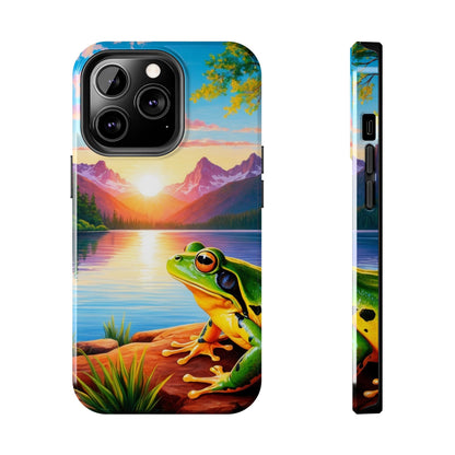 Vibrant Mountain Sunset Frog - iPhone Series Case - BOGO Cases