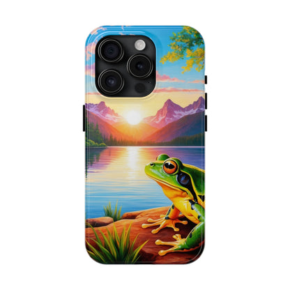 Vibrant Mountain Sunset Frog - iPhone Series Case - BOGO Cases
