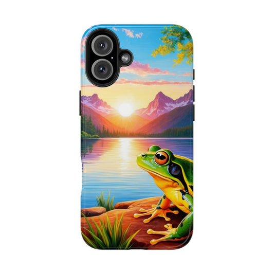 Vibrant Mountain Sunset Frog - iPhone Series Case - BOGO Cases